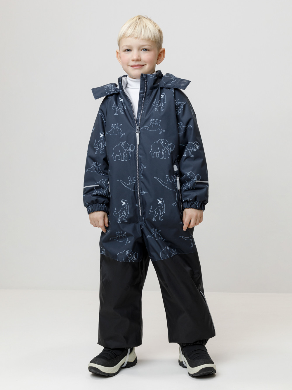 Комбинезоны утепленные для мальчика, артикул: ВК 60111/н/5 УЗГ, цвет: темно-синий