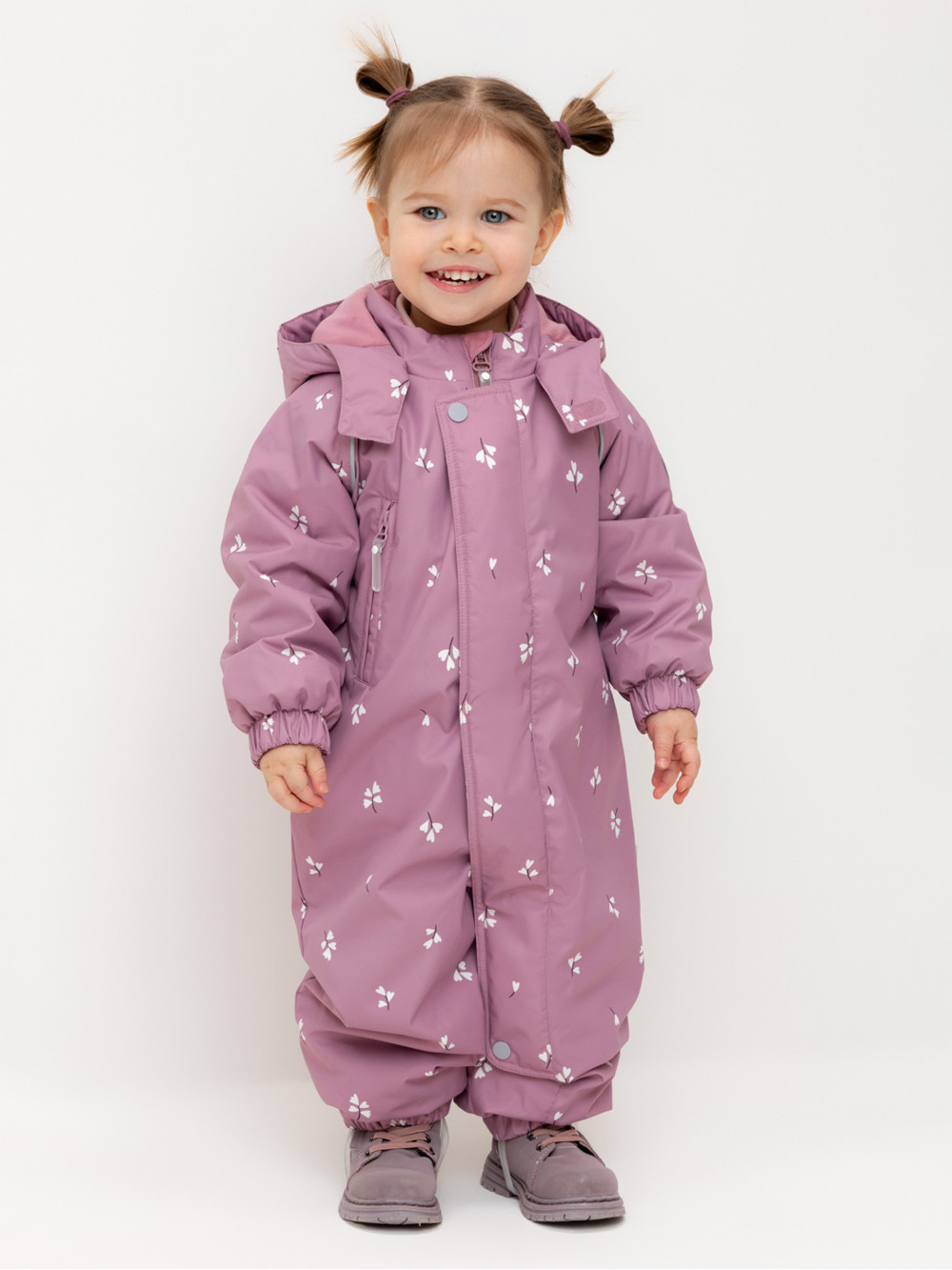 Комбинезоны утепленные для девочки, артикул: ВК 60085/н/51 Ал, цвет: бордовый