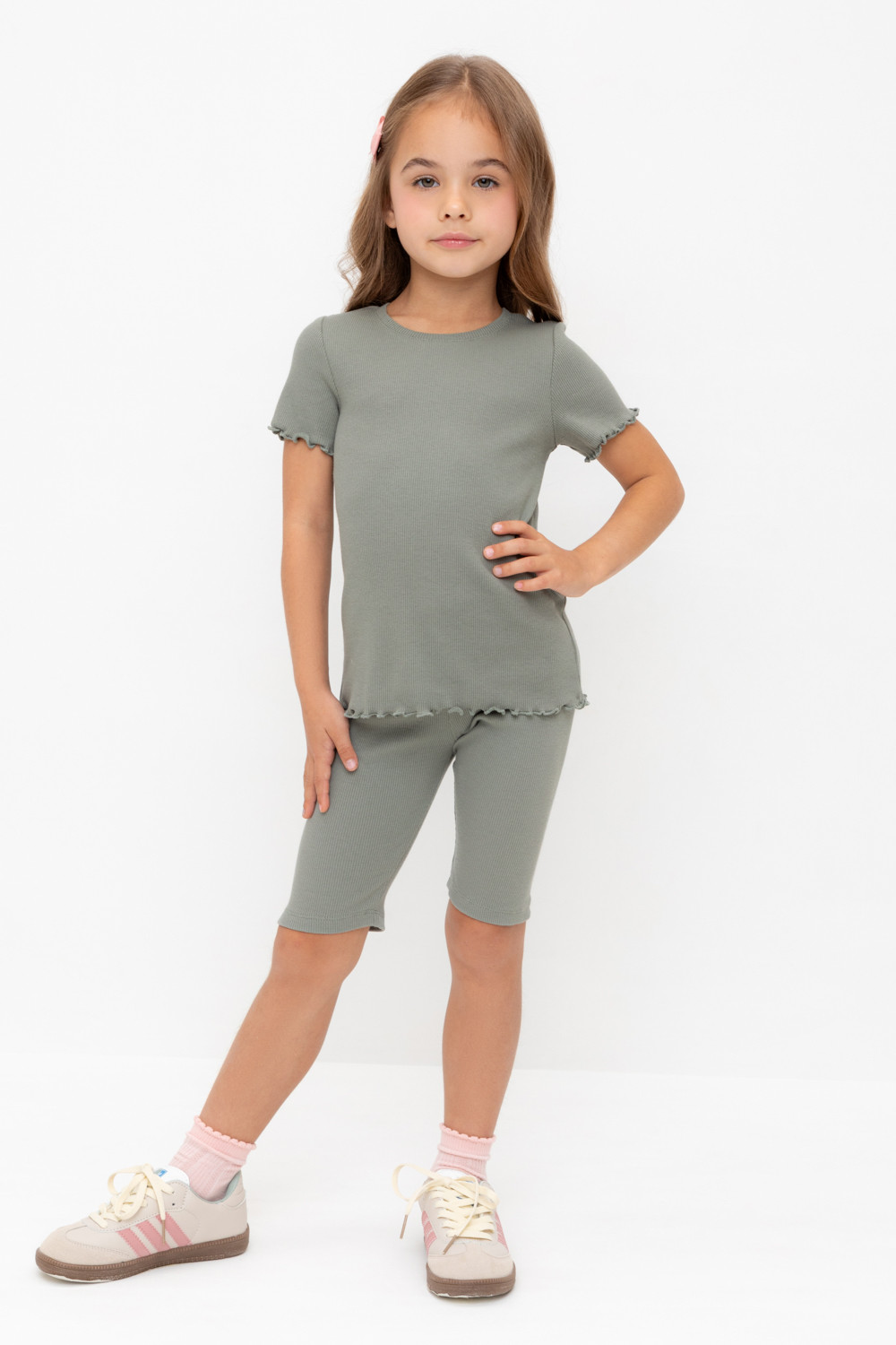 Велосипедки для девочки, артикул: КР 400556-1, цвет: зеленый