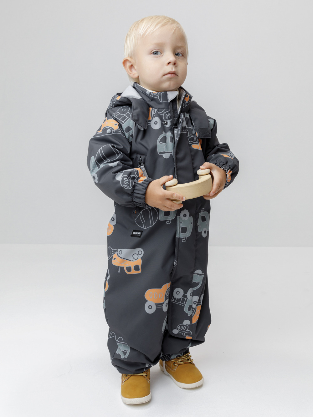 Комбинезоны утепленные для мальчика, артикул: ВК 60085/н/79 Ал, цвет: темно-серый