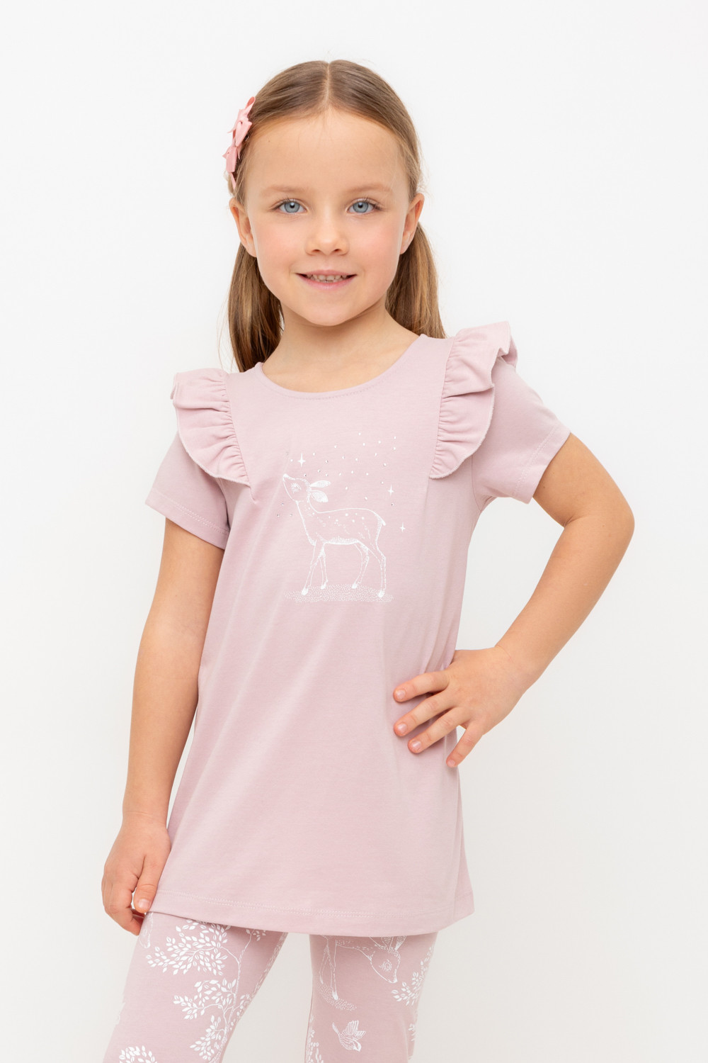 Блузка для девочки, артикул: КР 5904, цвет: розовый