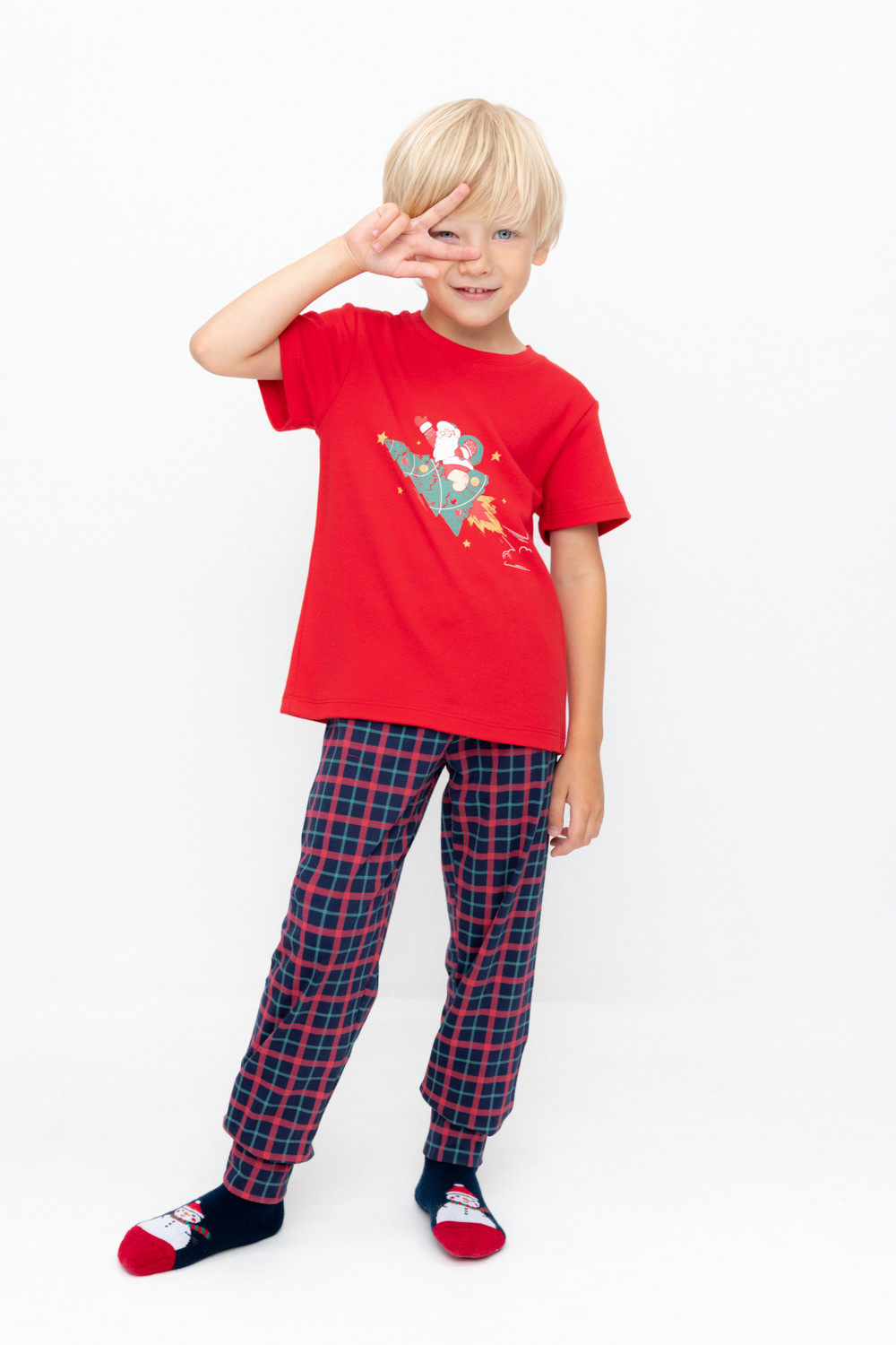 Пижама для мальчика, артикул: К 1554, цвет: красный