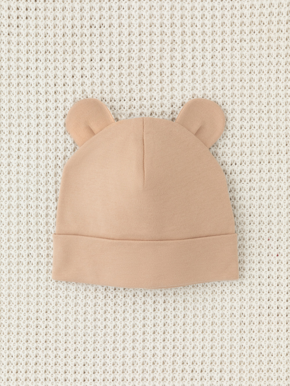 Шапочка ясельная для новорожденных, артикул: К 8093, цвет: бежевый