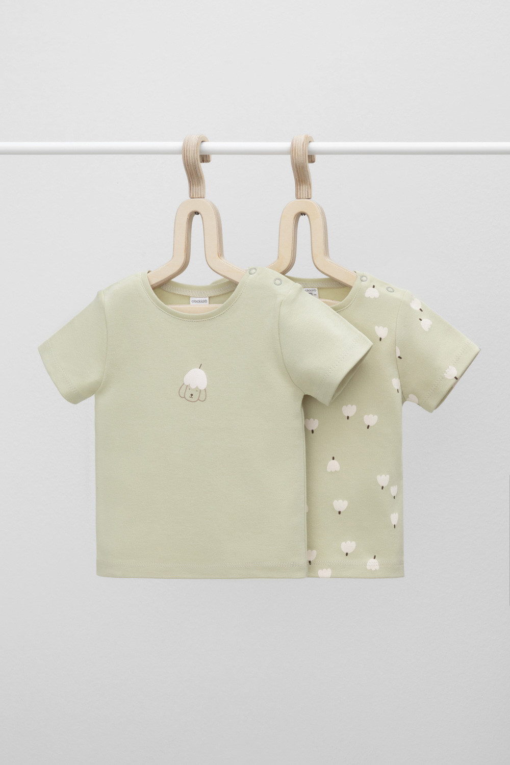 Футболка для новорожденных, артикул: К 301156-2уп, цвет: зеленый