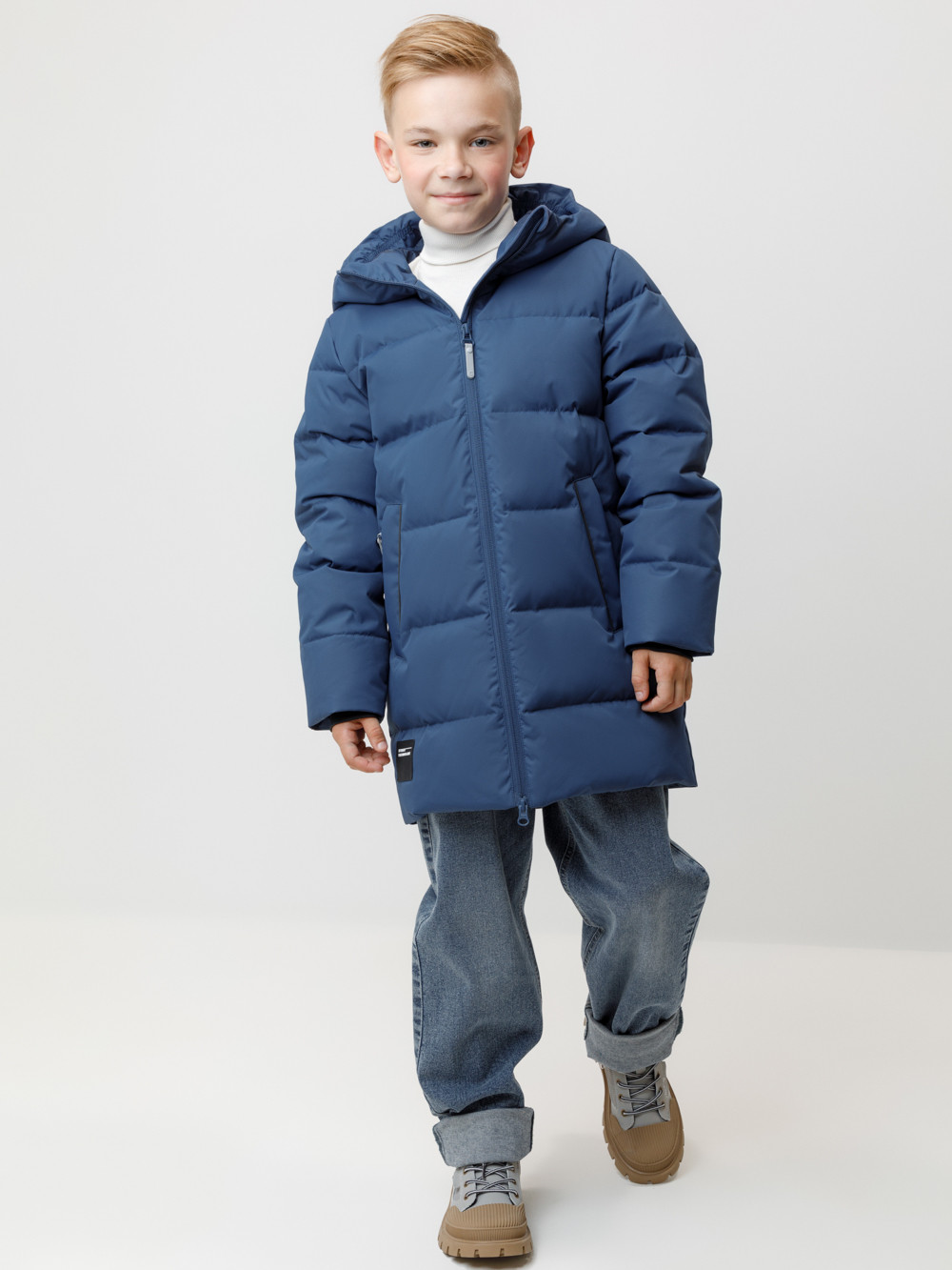 Пальто, плащи для мальчика, артикул: ВК 34070/6 УЗГ, цвет: синий