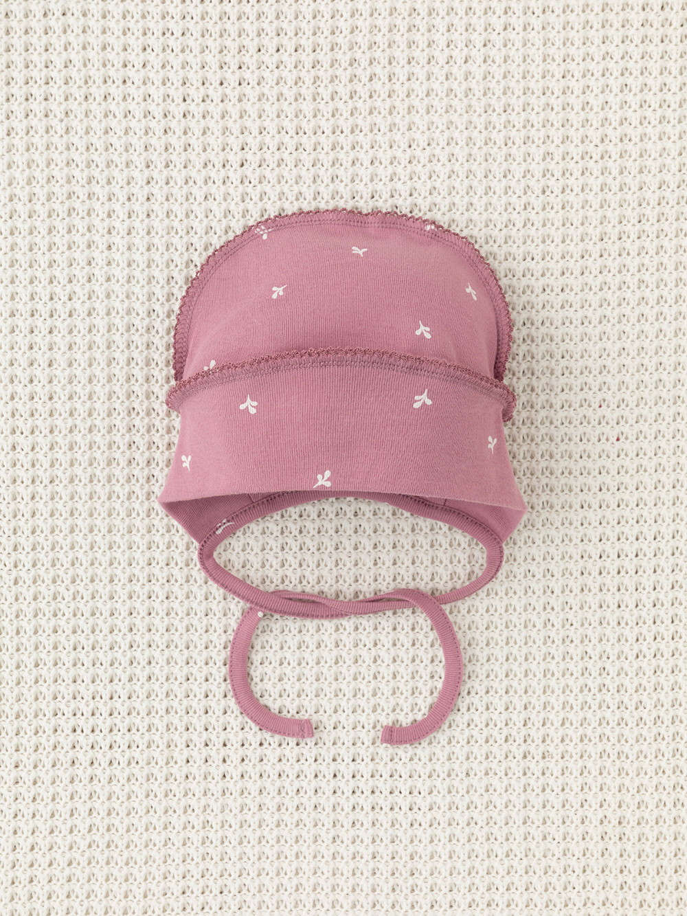 Шапочка ясельная для новорожденных, артикул: К 8176, цвет: розовый