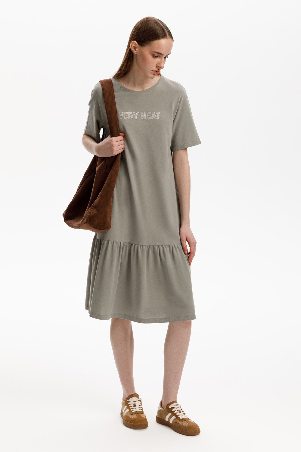 Платья женские для мам, артикул: ЕВТ 5075, цвет: зеленый