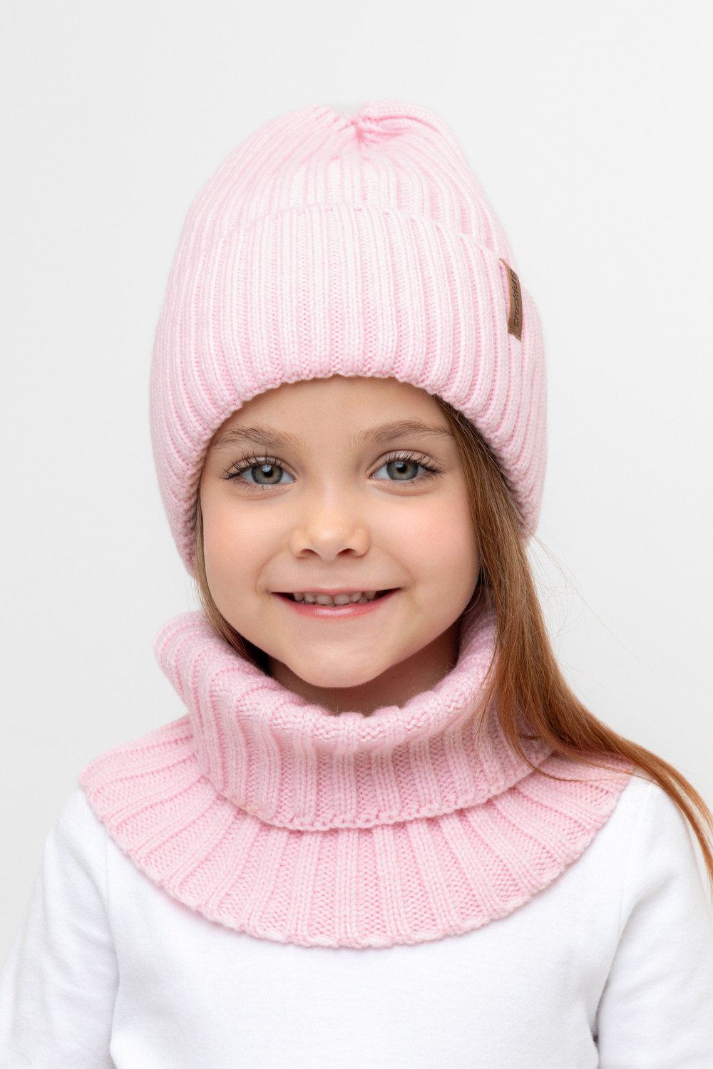 Комплект вязаный для девочки, артикул: КВ 22015/ш, цвет: розовый