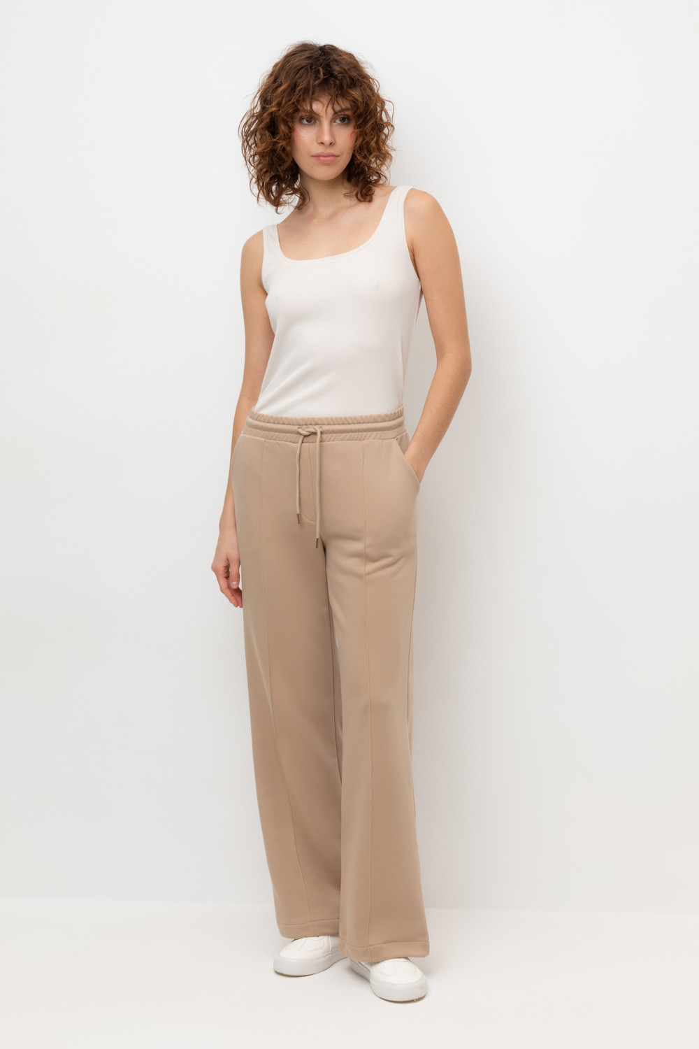Брюки женские для мам, артикул: ЕВТ 4052/24, цвет: бежевый
