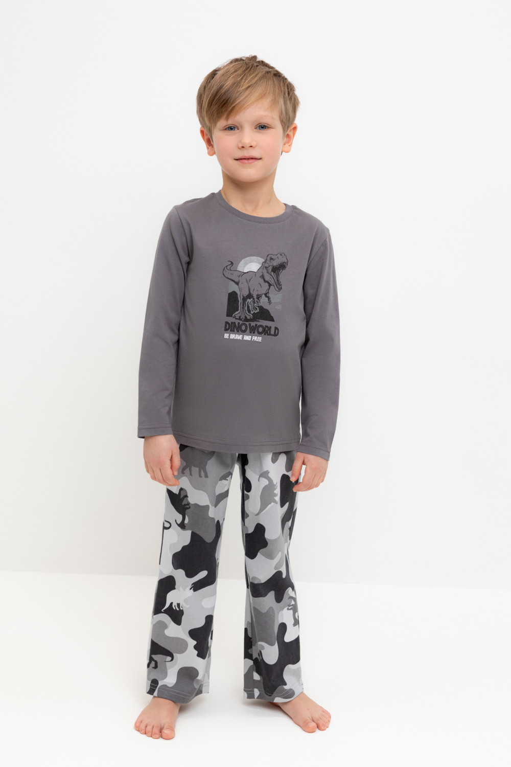 Пижама для мальчика, артикул: К 1600, цвет: темно-серый