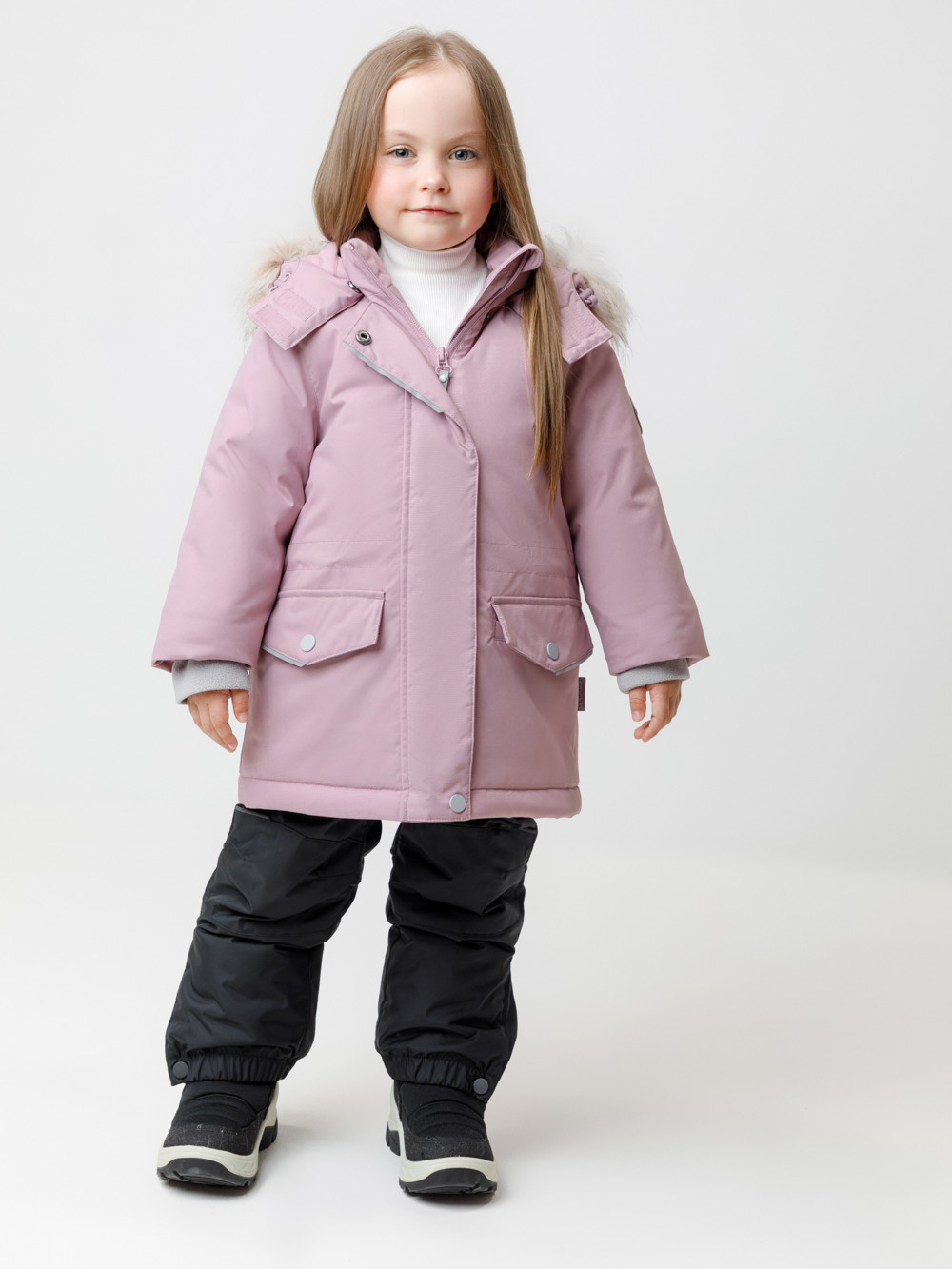 Куртка для девочки, артикул: ВК 38112/5 ГР, цвет: светло-розовый