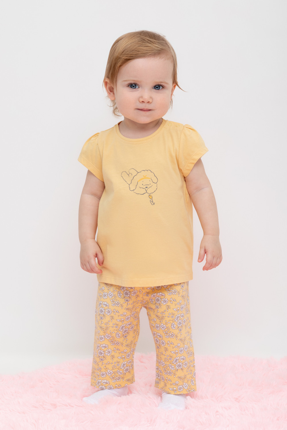 Лосины для девочки, артикул: КР 4321, цвет: желтый