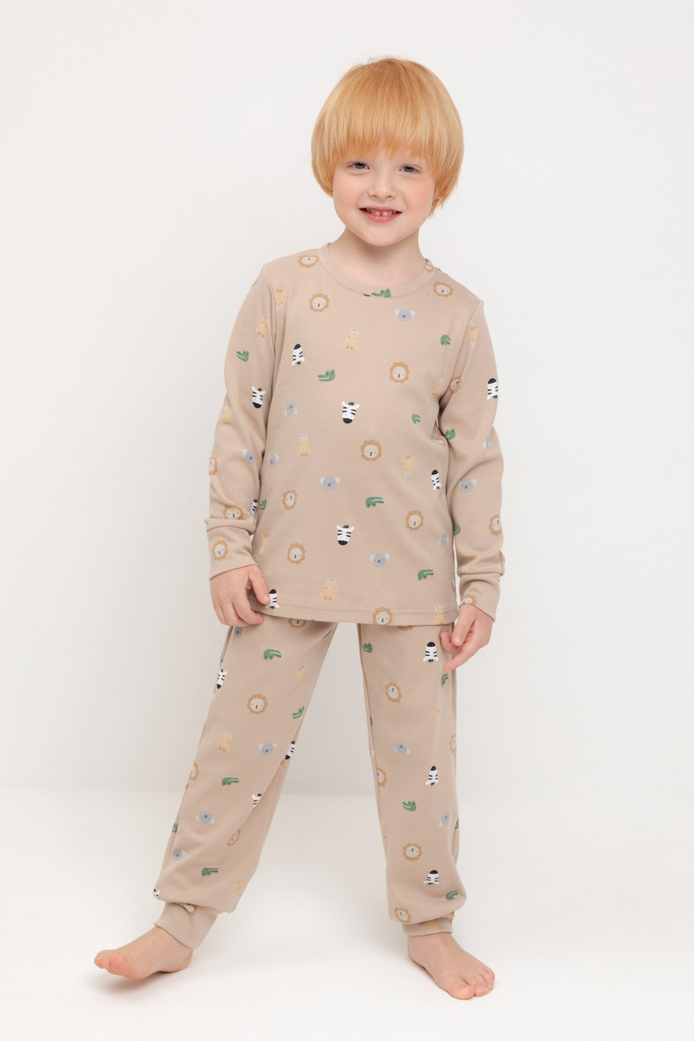 Пижама для мальчика, артикул: К 1552, цвет: бежевый