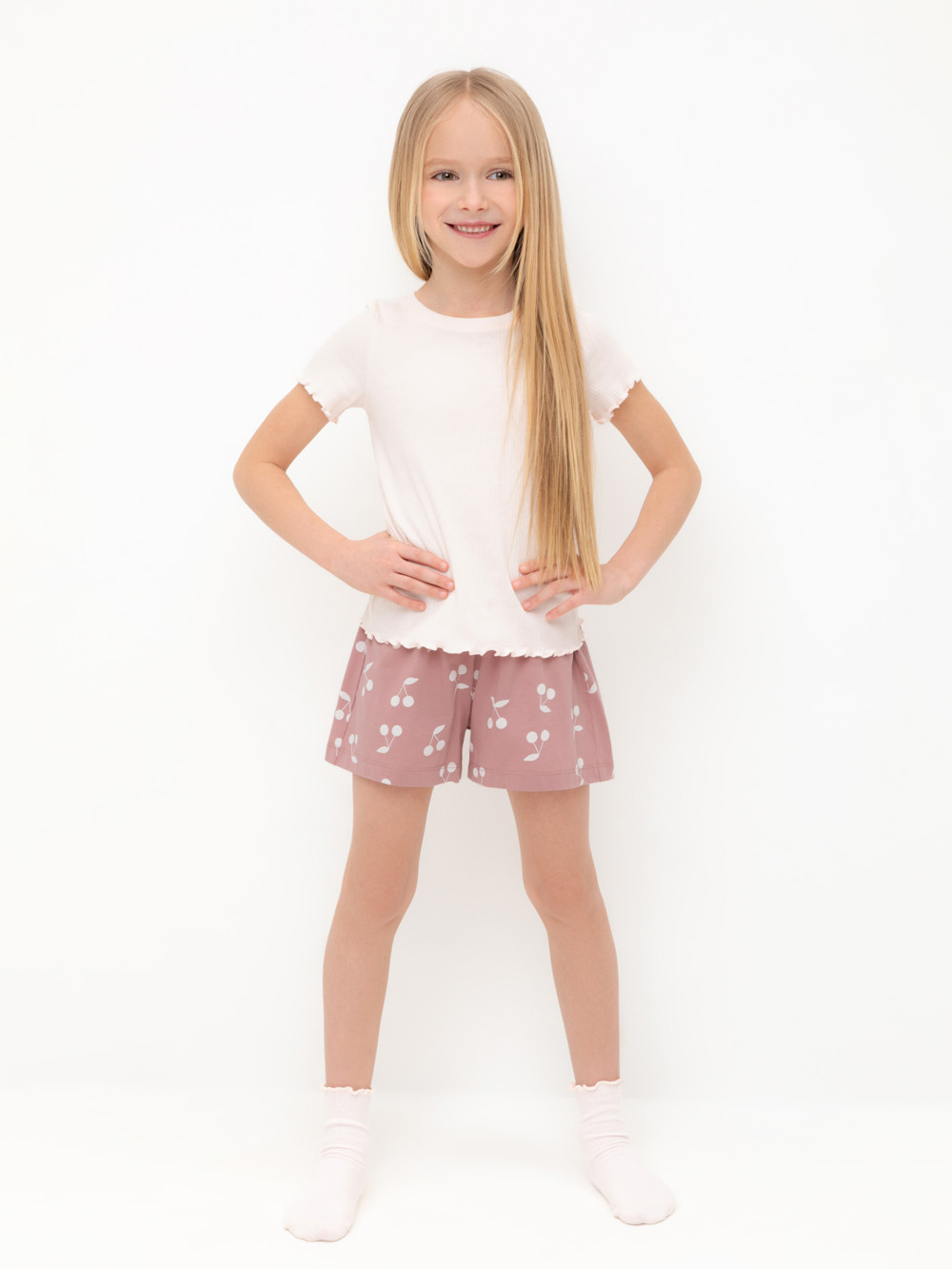 Пижама для девочки, артикул: К 1596, цвет: розовый