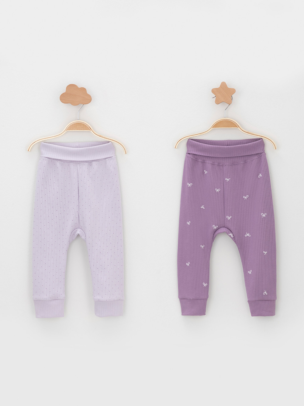 Брюки для новорожденных, артикул: К 400715-2уп, цвет: фиолетовый
