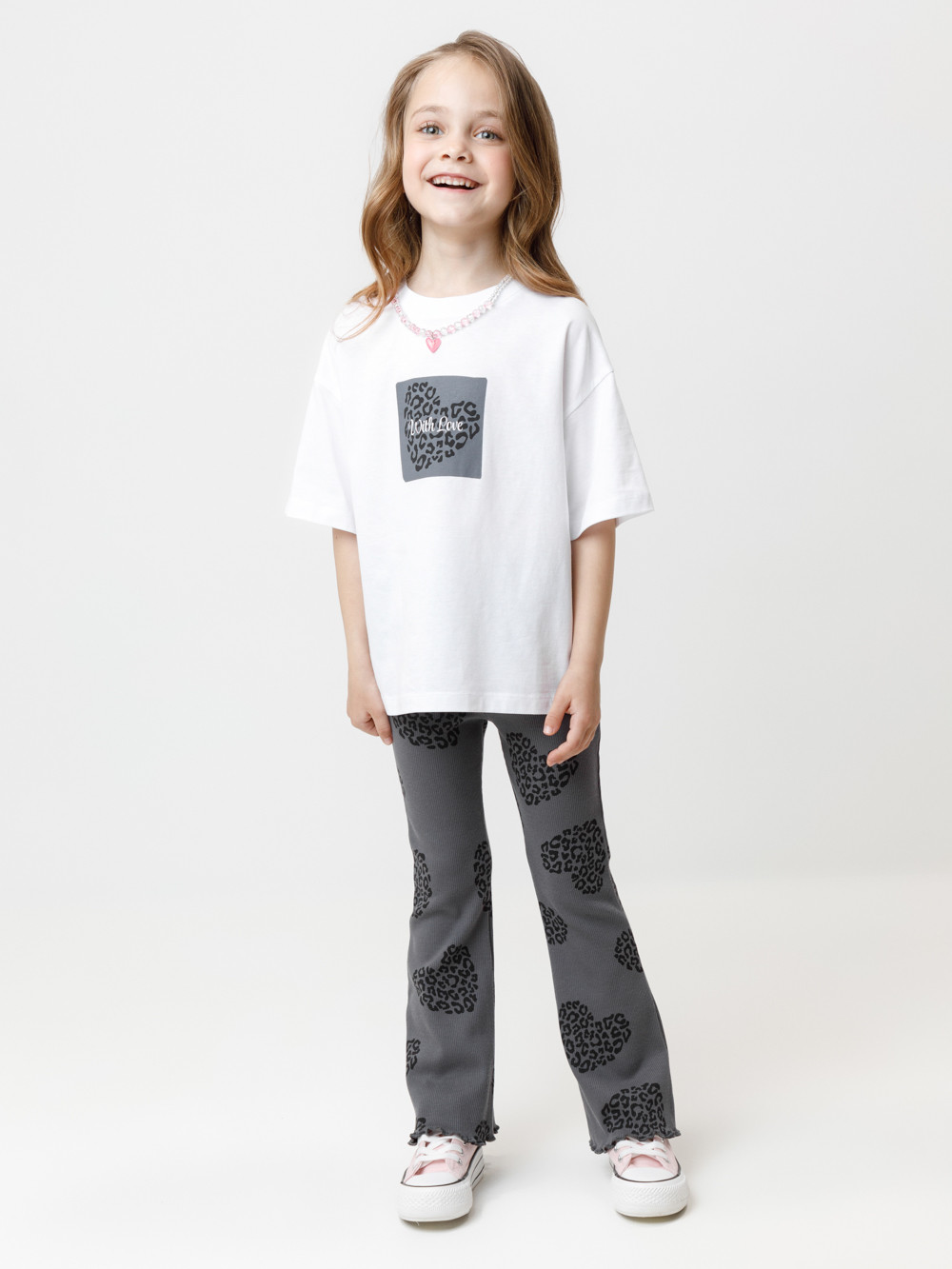 Брюки для девочки, артикул: МП 400835, цвет: серый