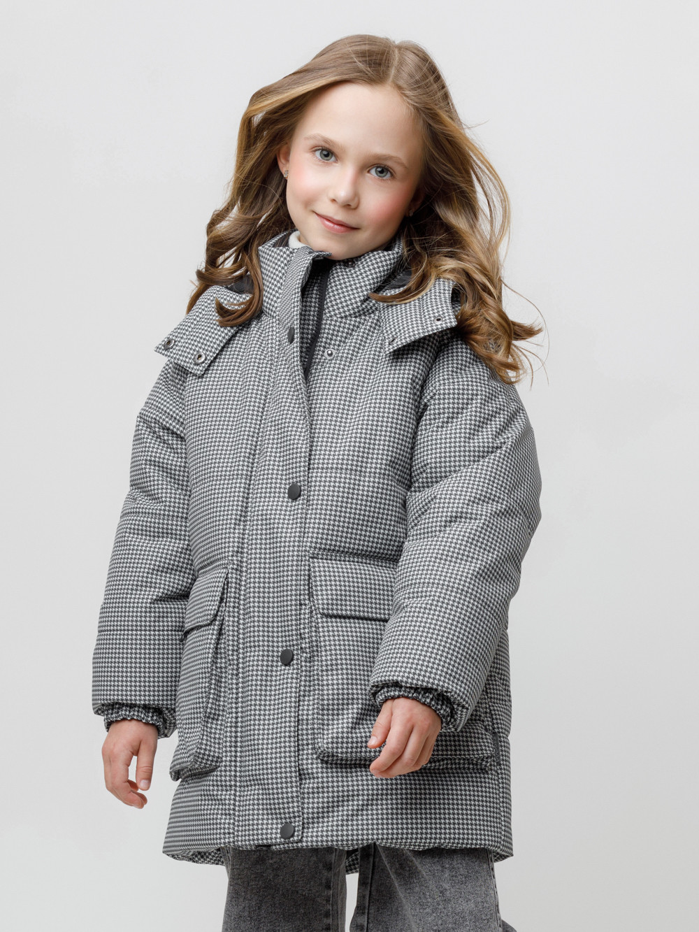 Куртка для девочки, артикул: ВК 38129/н/1 УЗГ, цвет: серый