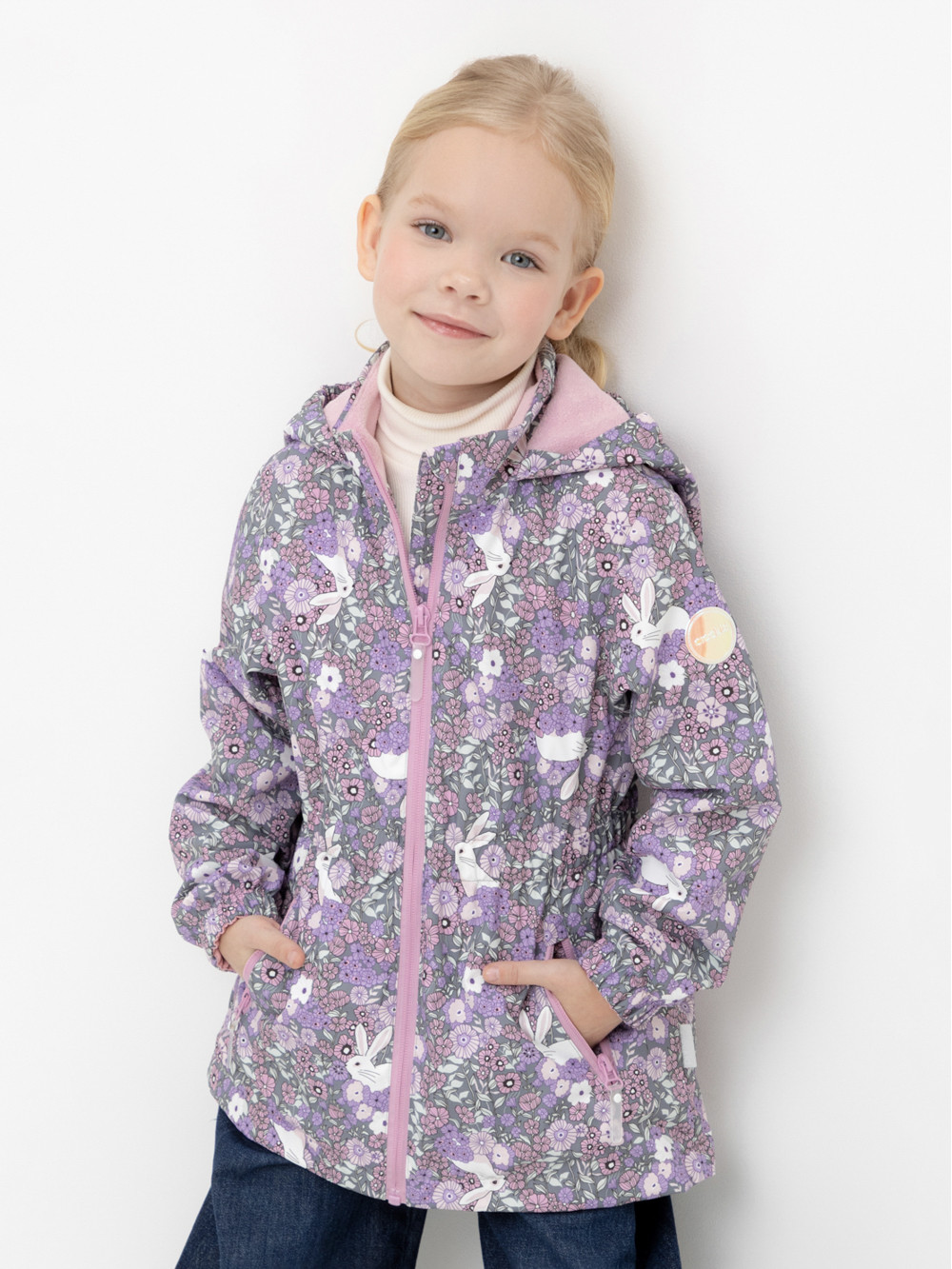 Куртка для девочки, артикул: ВК 32118/н/3 УЗГ, цвет: фиолетовый
