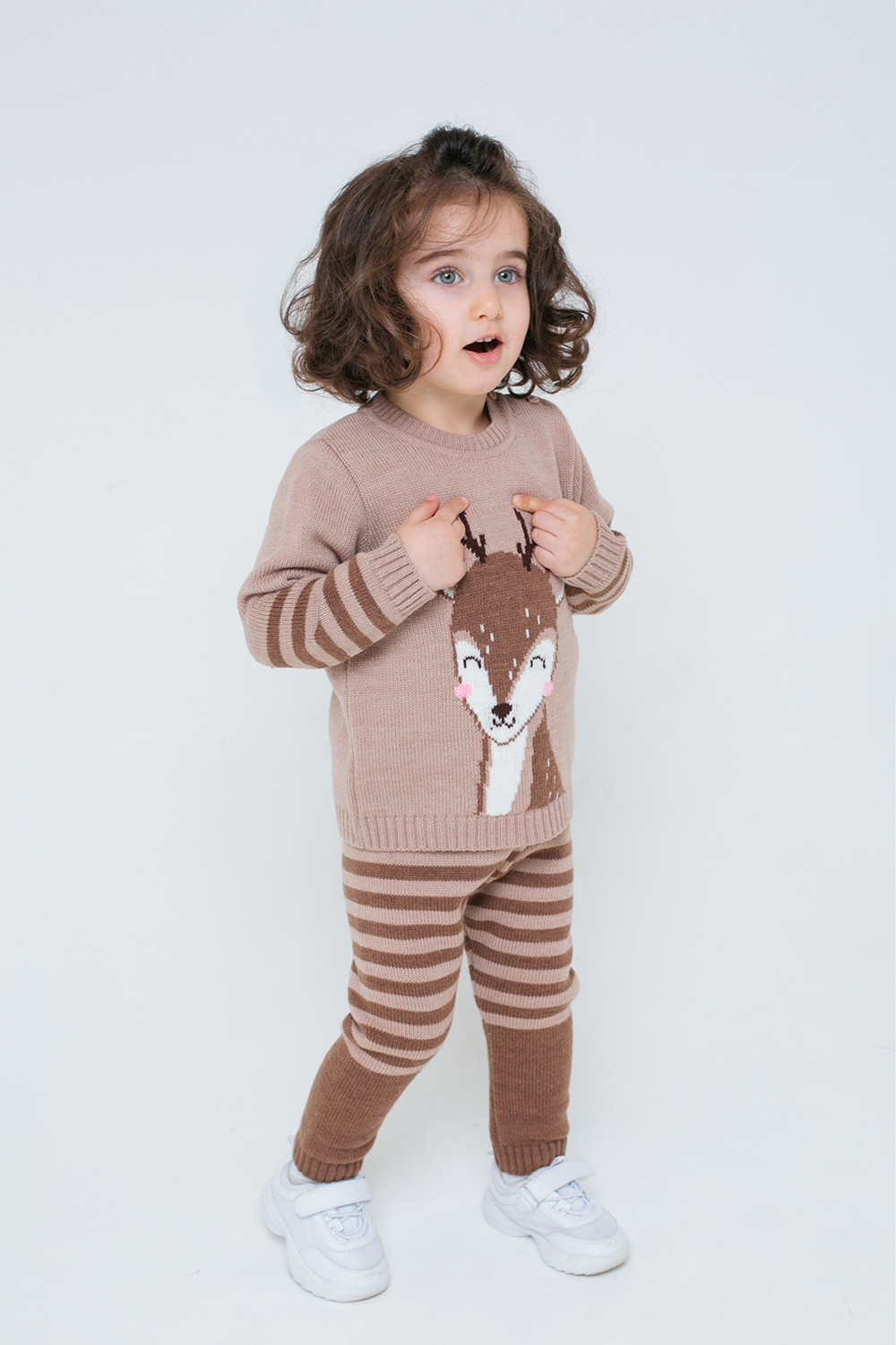 Комплект для девочки, артикул: К 851/ш, цвет: бежевый