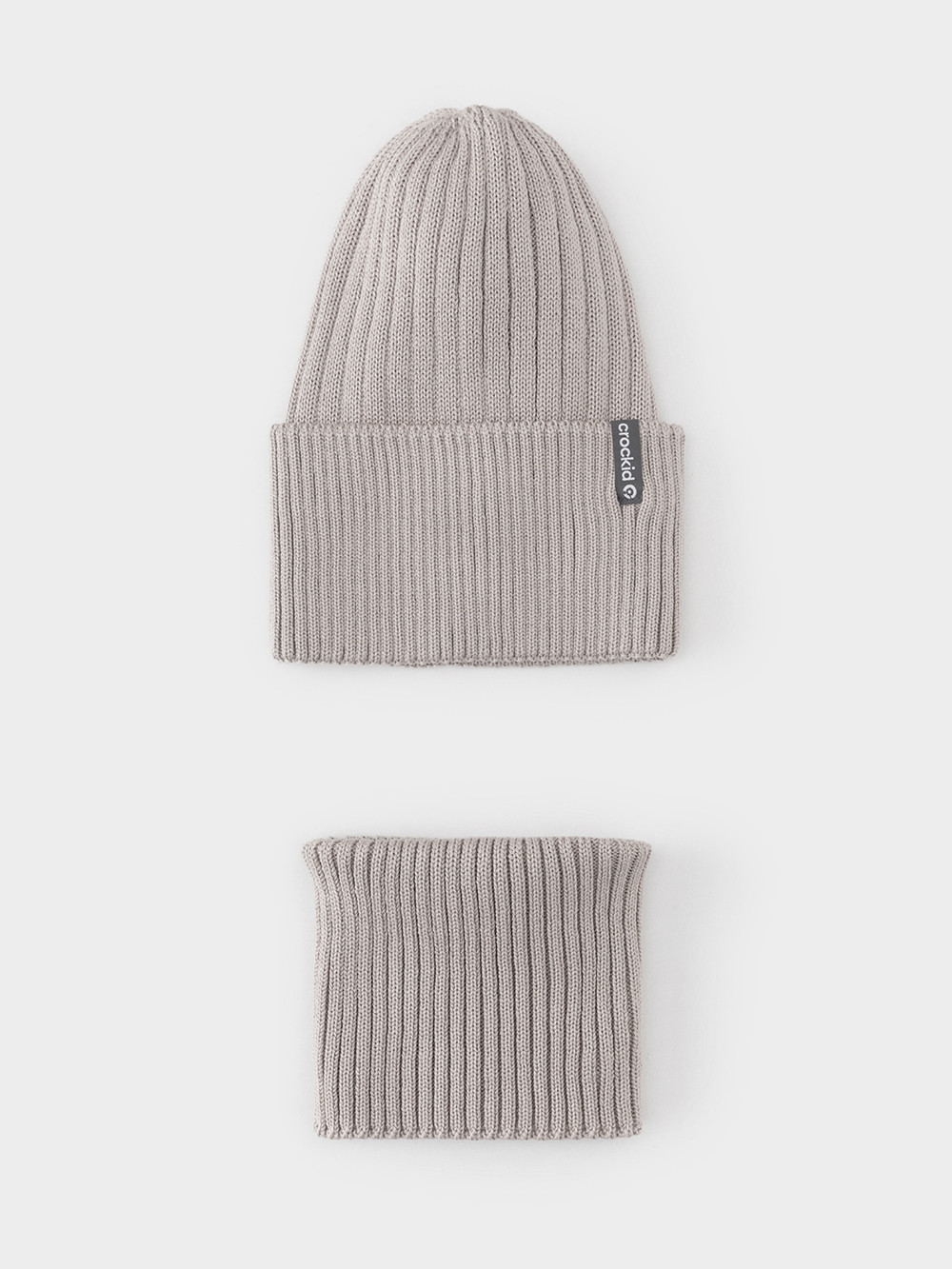 Комплект вязаный для девочки, артикул: КВ 22012/25, цвет: серый