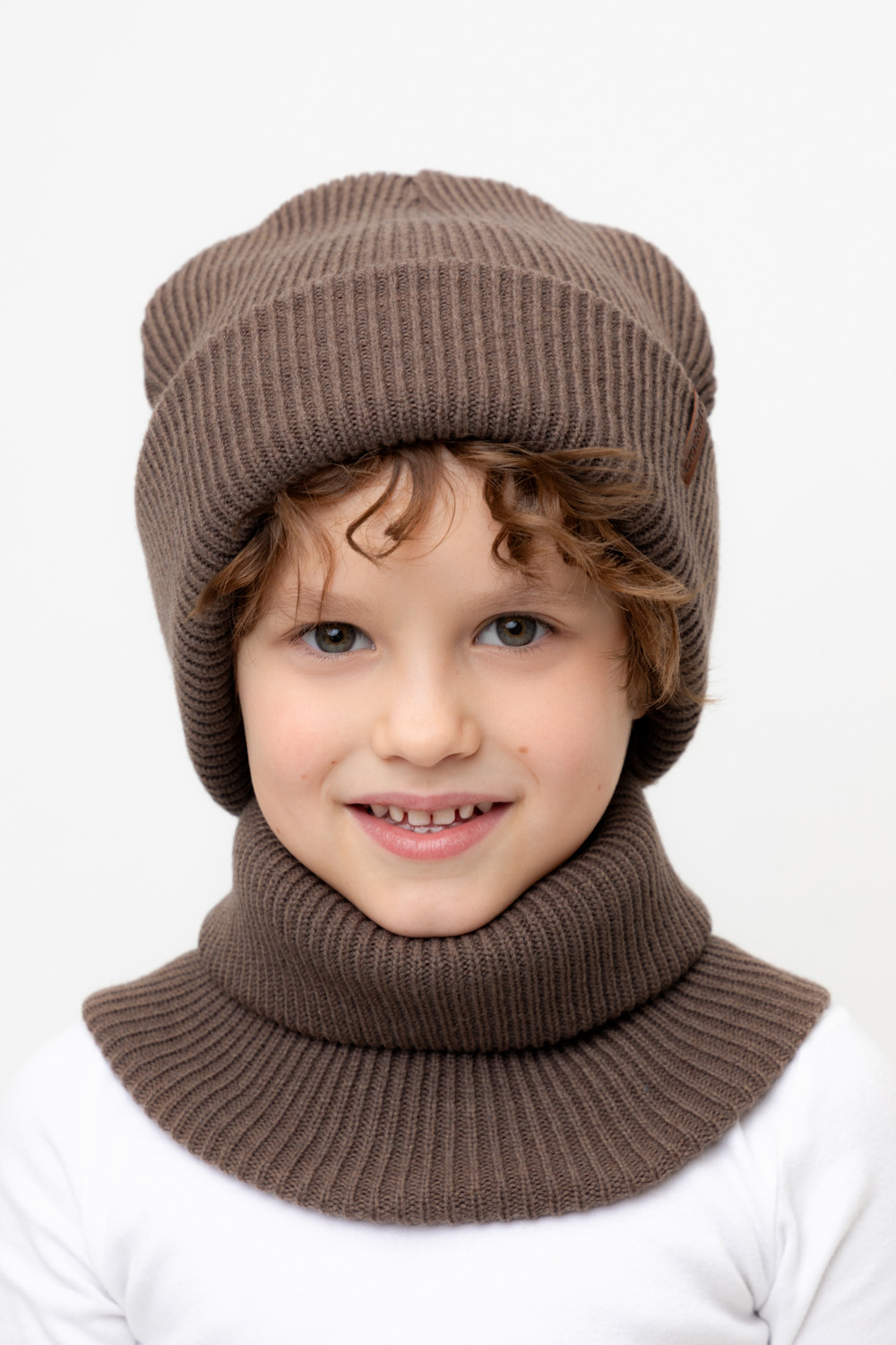 Комплекты вязаные, артикул: КВ 22016/ш, цвет: коричневый