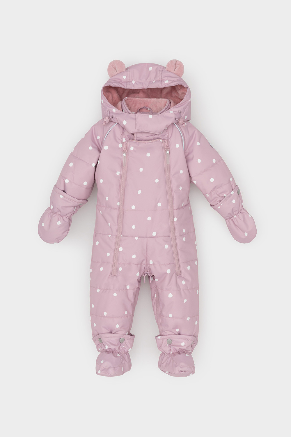 Комбинезоны утепленные для девочки, артикул: ВК 60094/н/5 УЗГ, цвет: светло-розовый