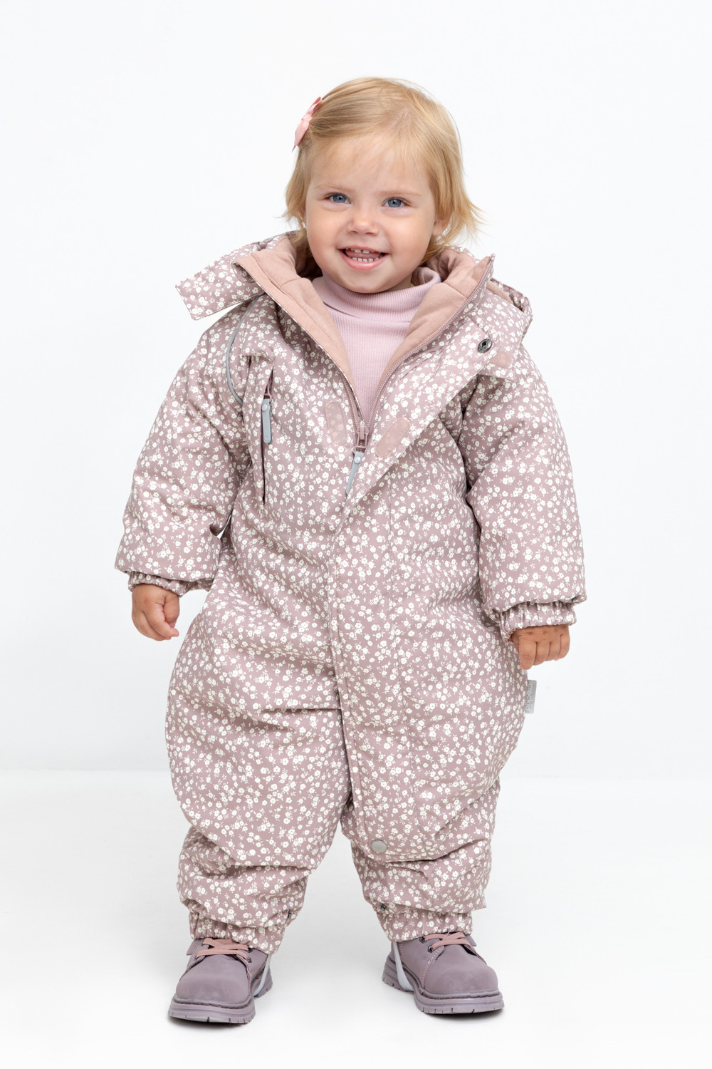 Комбинезоны утепленные для девочки, артикул: ВК 60032/н/46 Ал, цвет: розовый