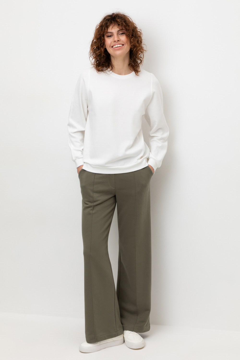 Брюки женские для мам, артикул: ЕВТ 4052/24, цвет: зеленый