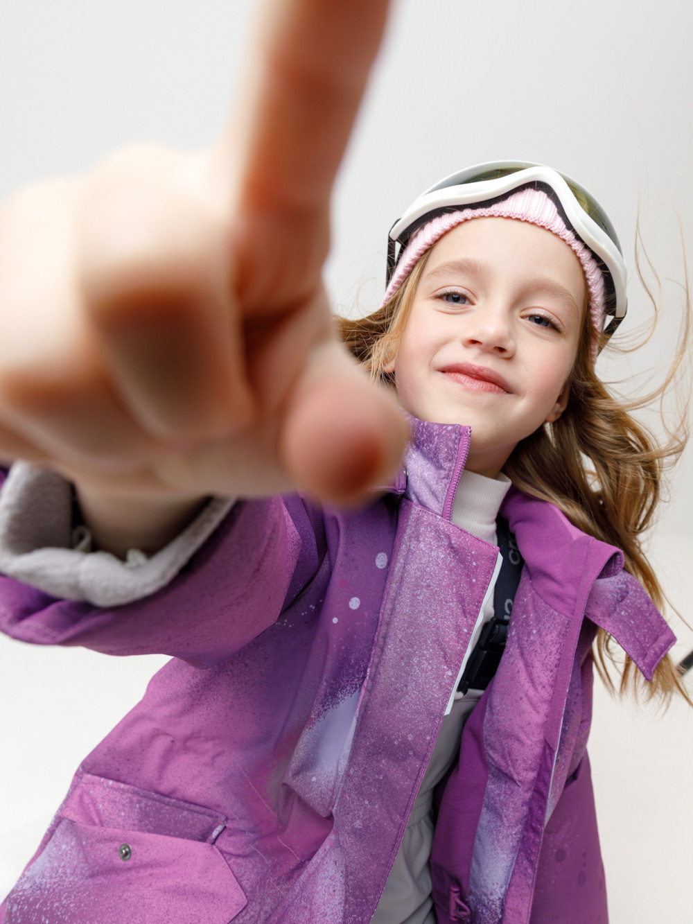 Куртка для девочки, артикул: ВК 38120/н/6 ГР, цвет: фиолетовый