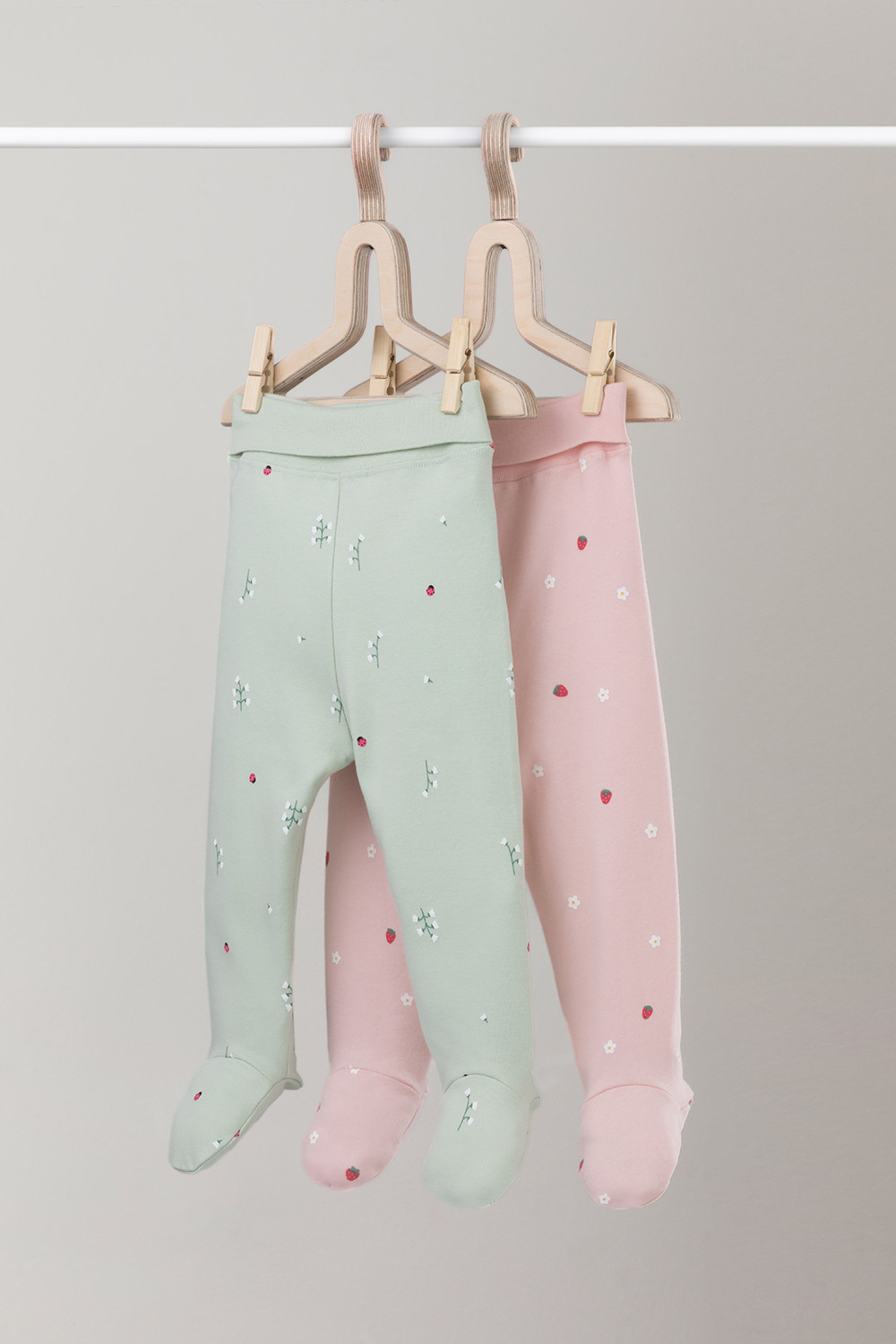 Ползунки для новорожденных, артикул: К 400220-2уп, цвет: зеленый