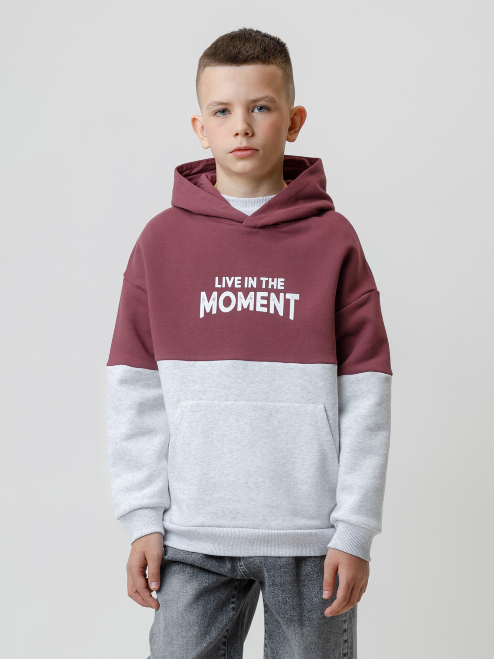 Худи для мальчика, артикул: КР 302214, цвет: коричневый