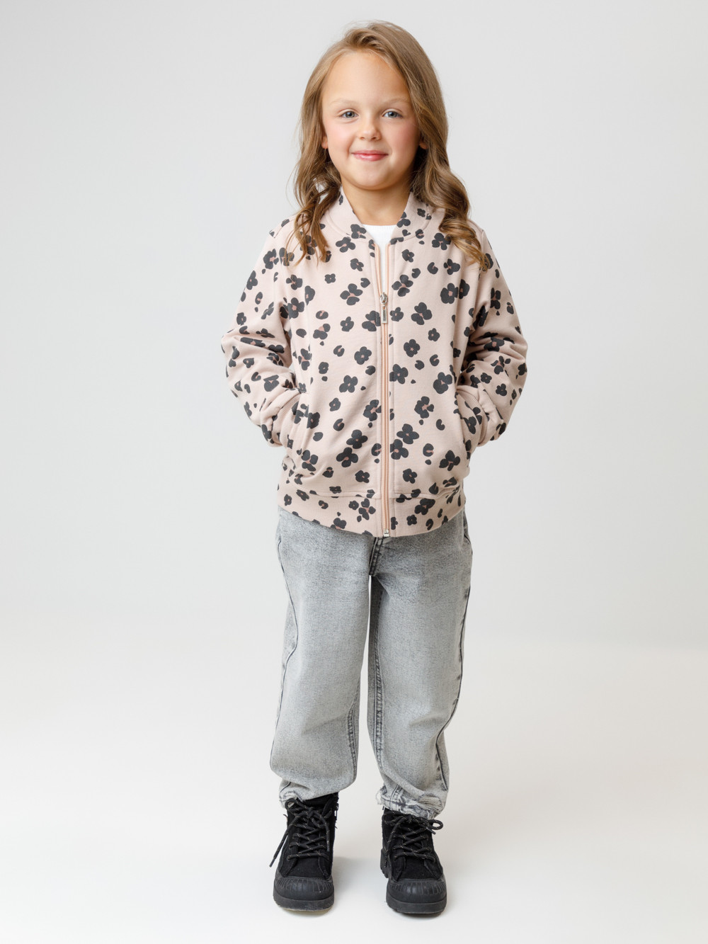 Жакет для девочки, артикул: КР 302863, цвет: бежевый