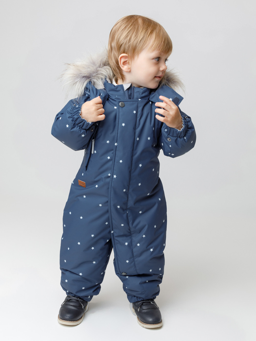 Комбинезоны утепленные для мальчика, артикул: ВК 60116/н/20 Ал, цвет: темно-синий