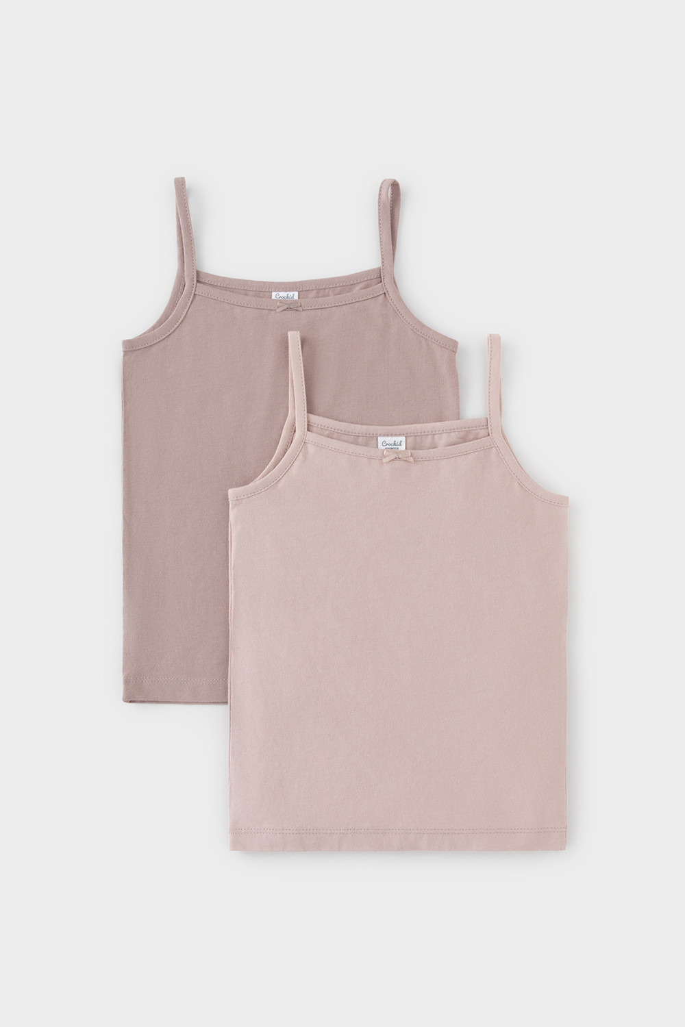 Майки для девочки, артикул: К 1187-2уп, цвет: кофейный