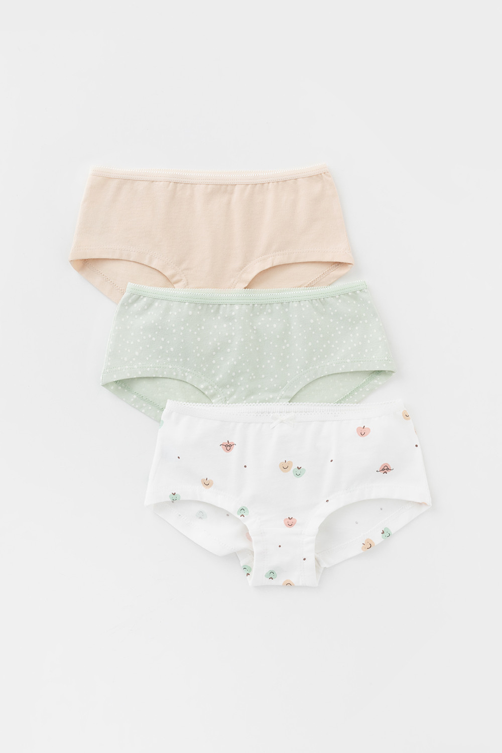 Трусы для девочки, артикул: К 1964-3уп, цвет: зеленый