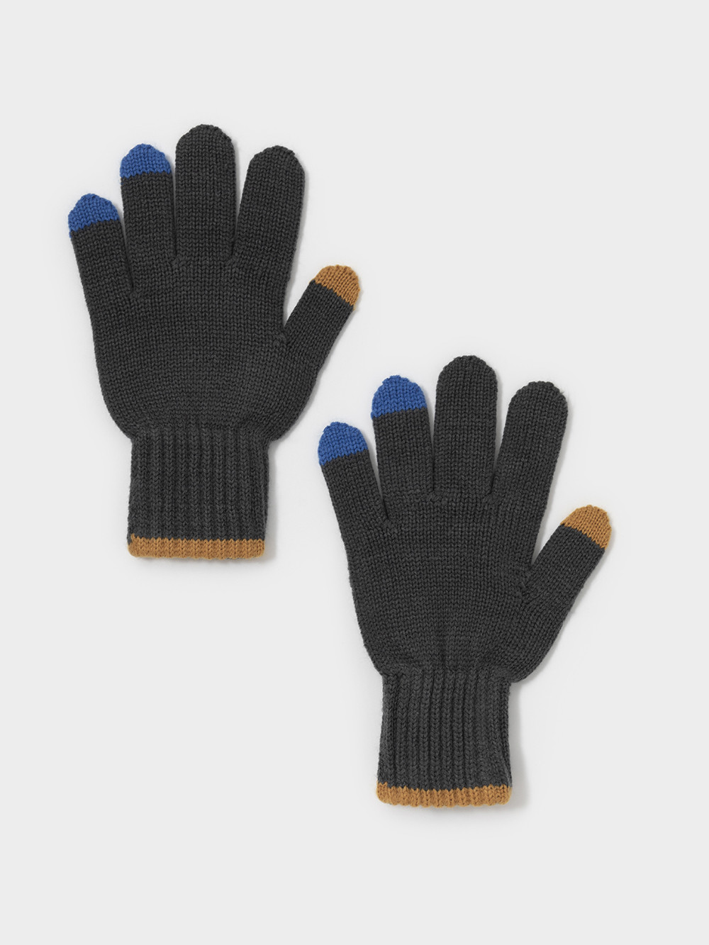 Перчатки для мальчика, артикул: КВ 10026, цвет: темно-серый