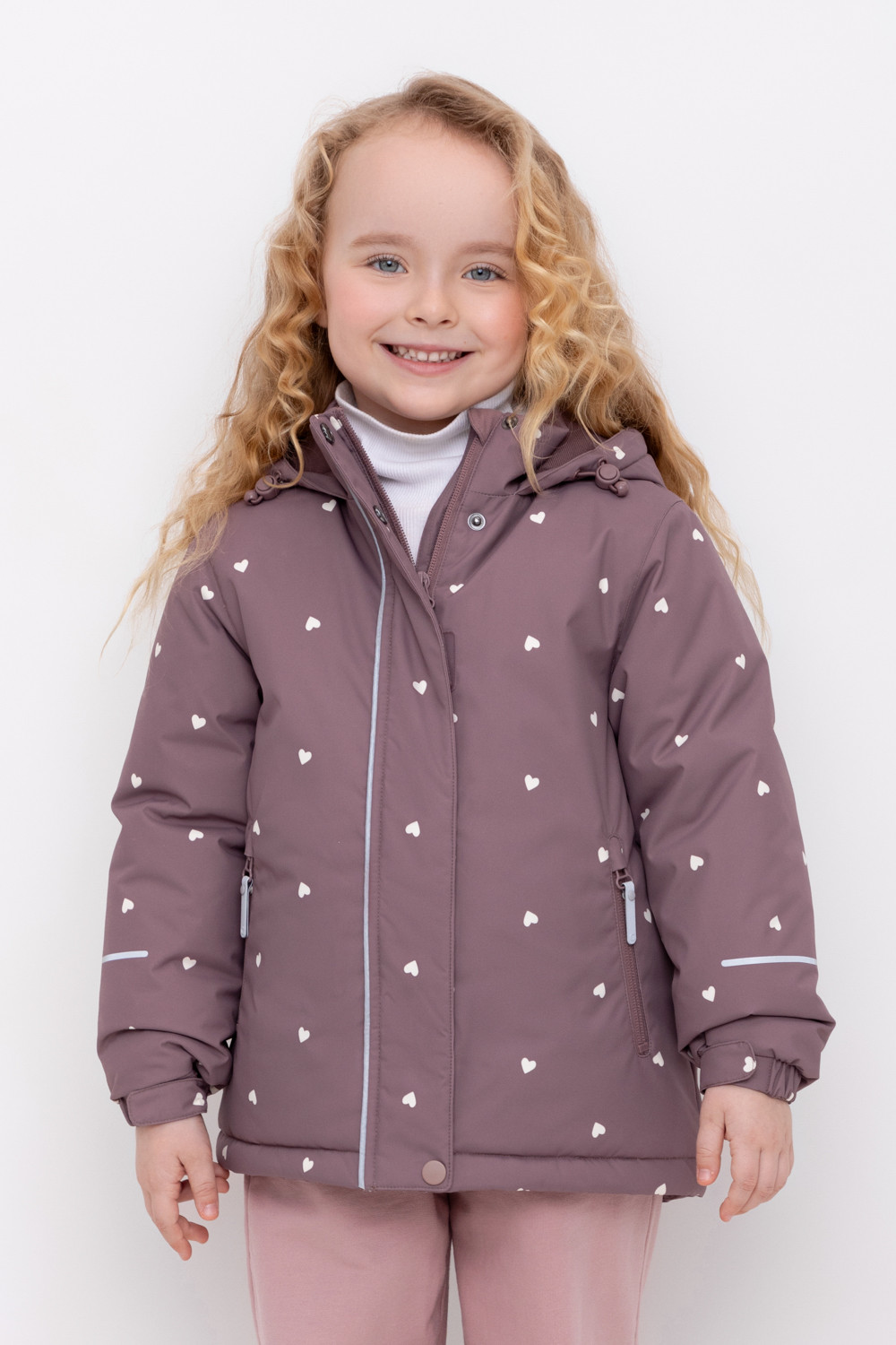 Куртка для девочки, артикул: ВК 38111/н/3 ГР, цвет: фиолетовый