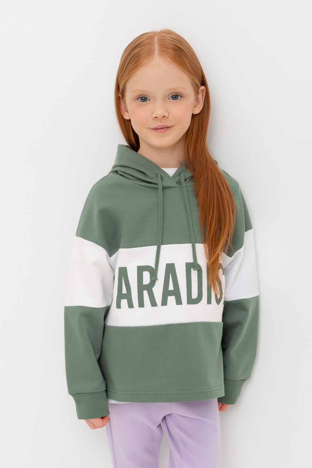 Джемпер для девочки, артикул: К 301691, цвет: зеленый