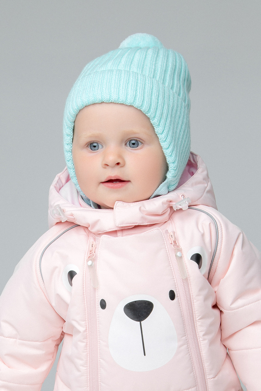 Шапка для девочки, артикул: КВ 20293/ш, цвет: бирюзовый