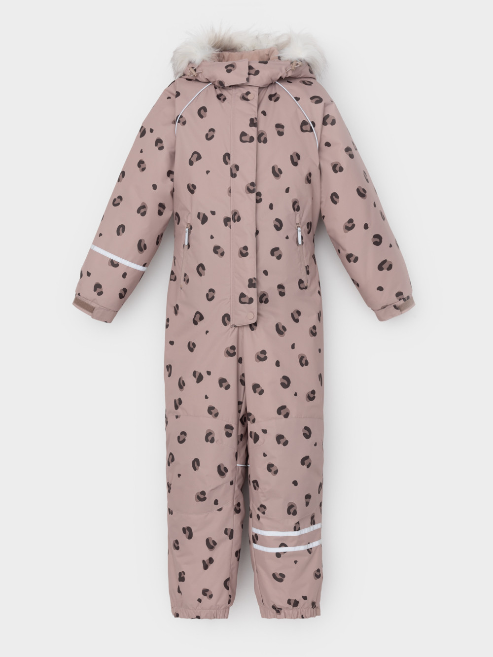 Комбинезоны утепленные для девочки, артикул: ВК 60098/н/12 ГР, цвет: кофейный