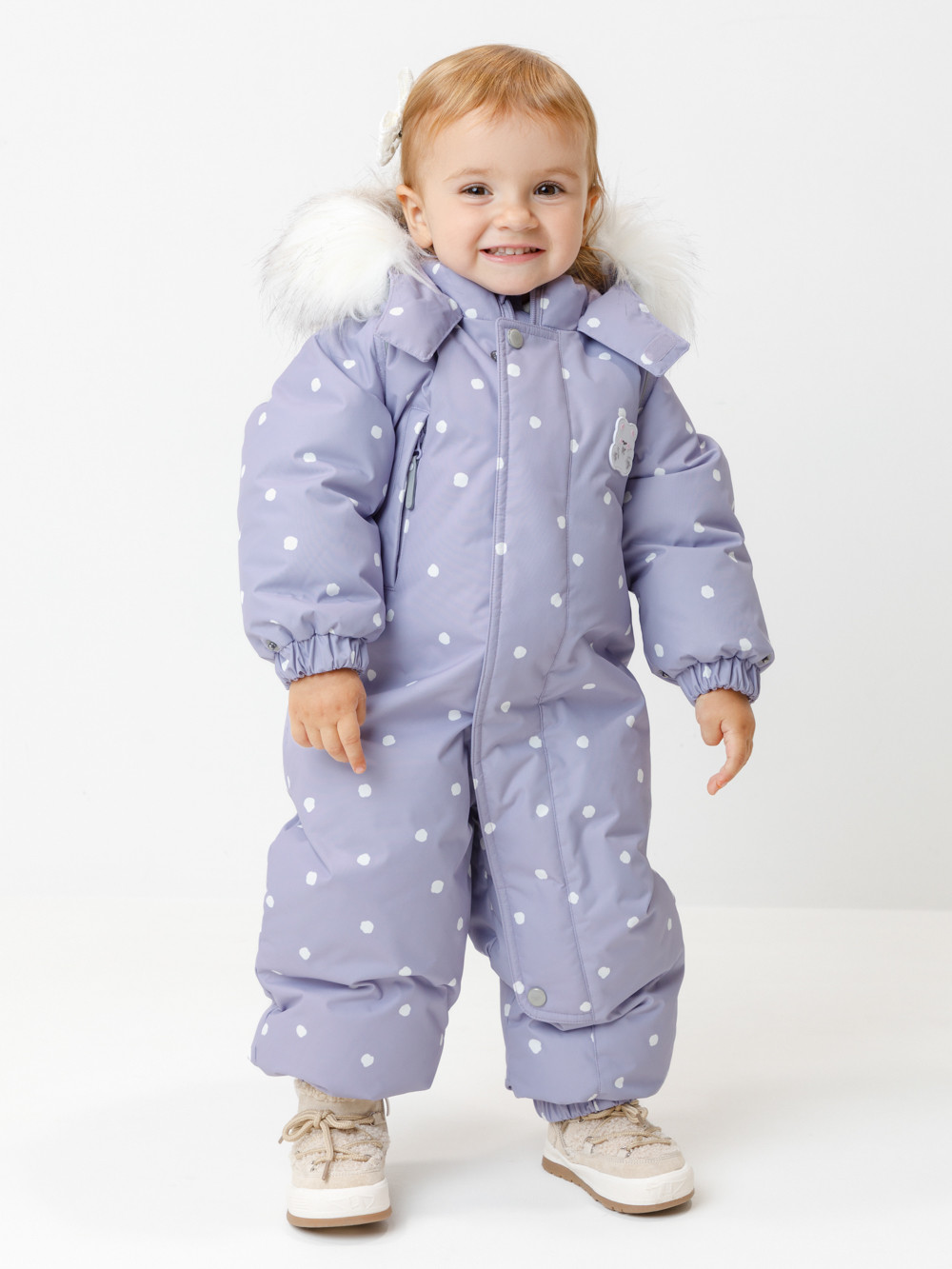 Комбинезоны утепленные для девочки, артикул: ВК 60103/н/6 УЗГ, цвет: фиолетовый