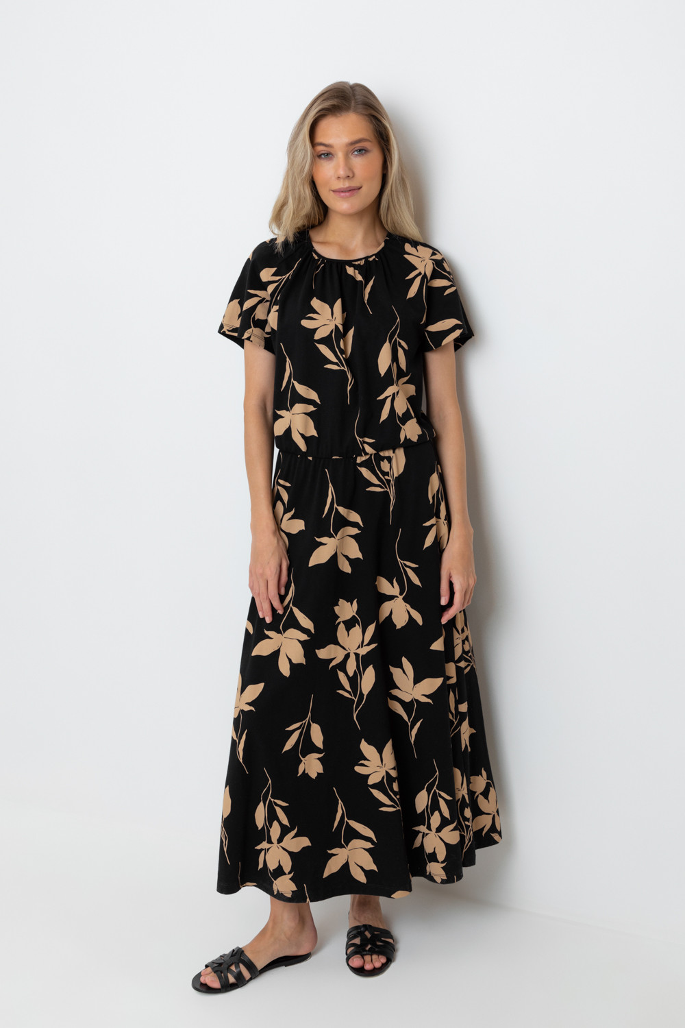 Платья женские для мам, артикул: ЕВТ 5046, цвет: черный3