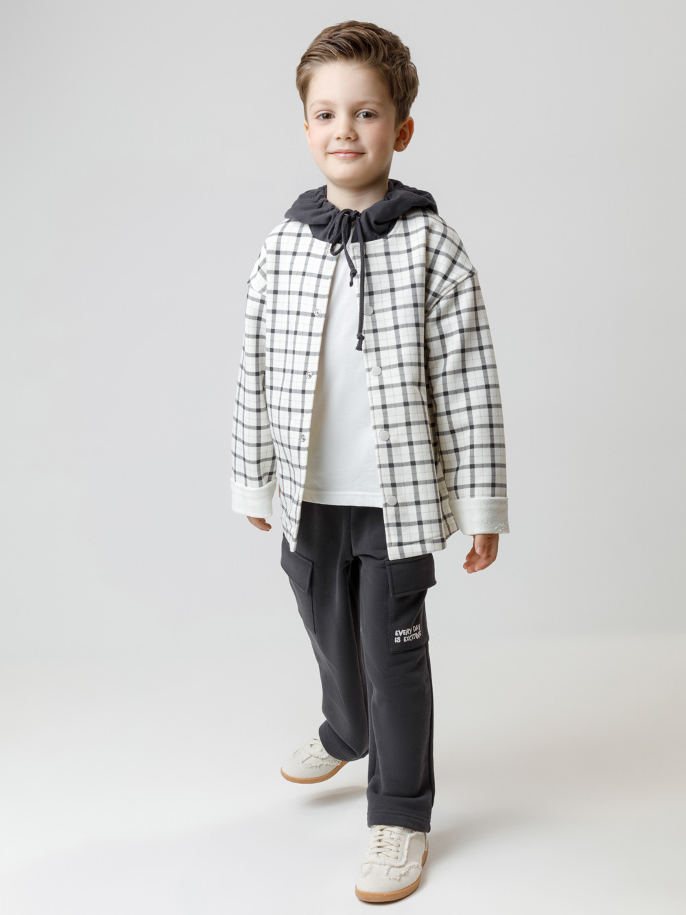 Брюки для мальчика, артикул: КР 400859, цвет: темно-серый