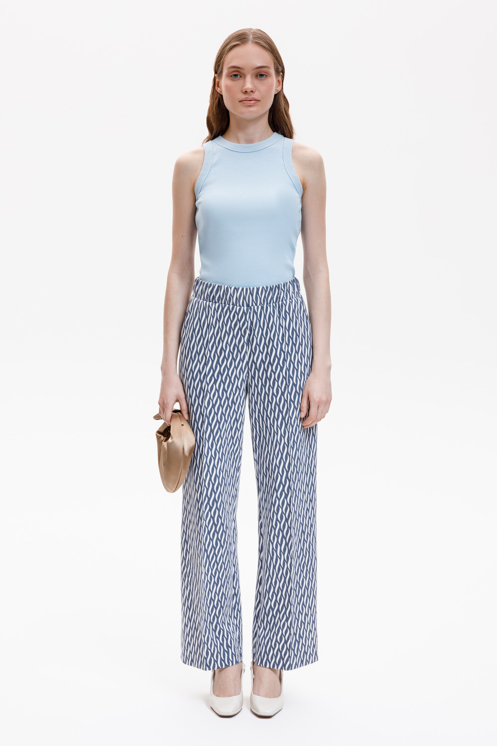 Брюки женские для мам, артикул: ЕВТ 4151, цвет: синий