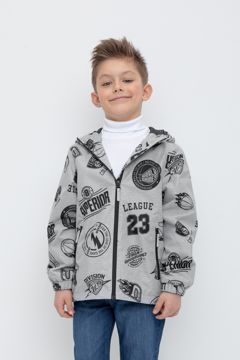 Куртки для мальчика, артикул: ВК 30141/н/1 ГР, цвет: серый