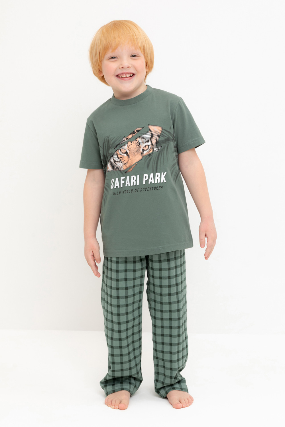 Пижама для мальчика, артикул: К 1599, цвет: зеленый