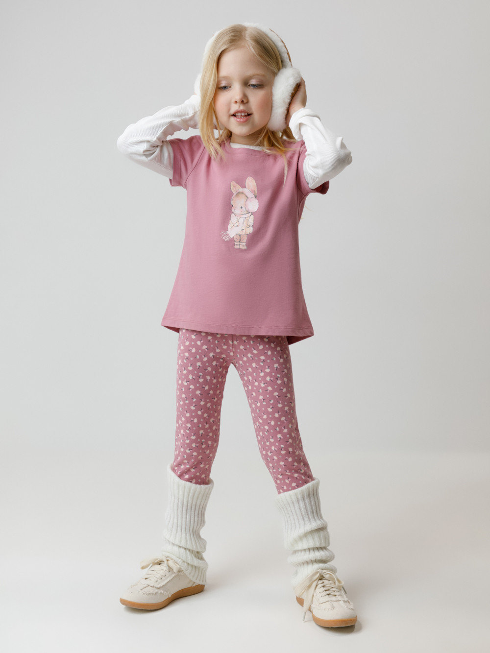 Лосины для девочки, артикул: КР 4074, цвет: розовый