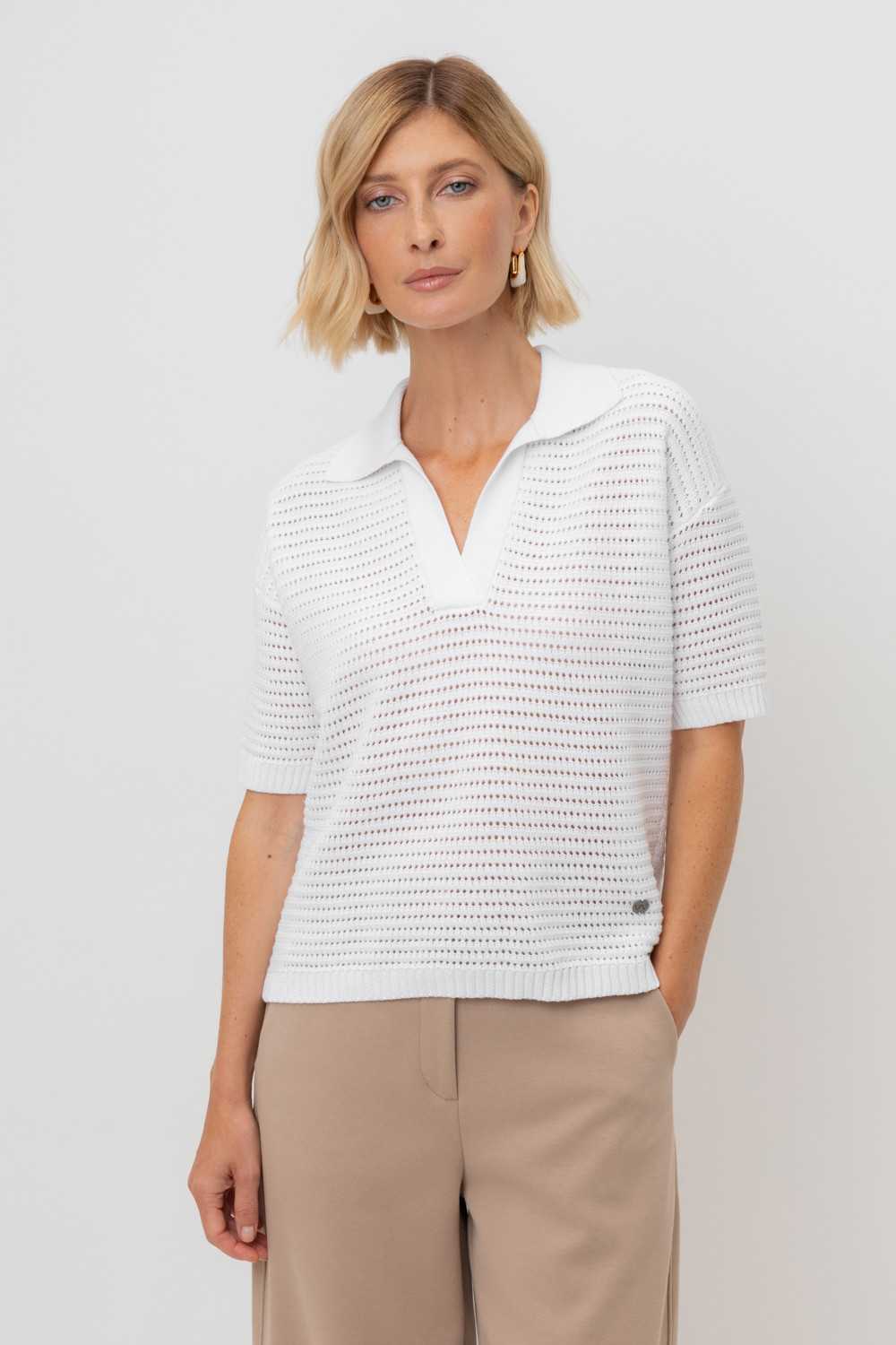 Джемперы женские для мам, артикул: ЕВ 30202, цвет: белый