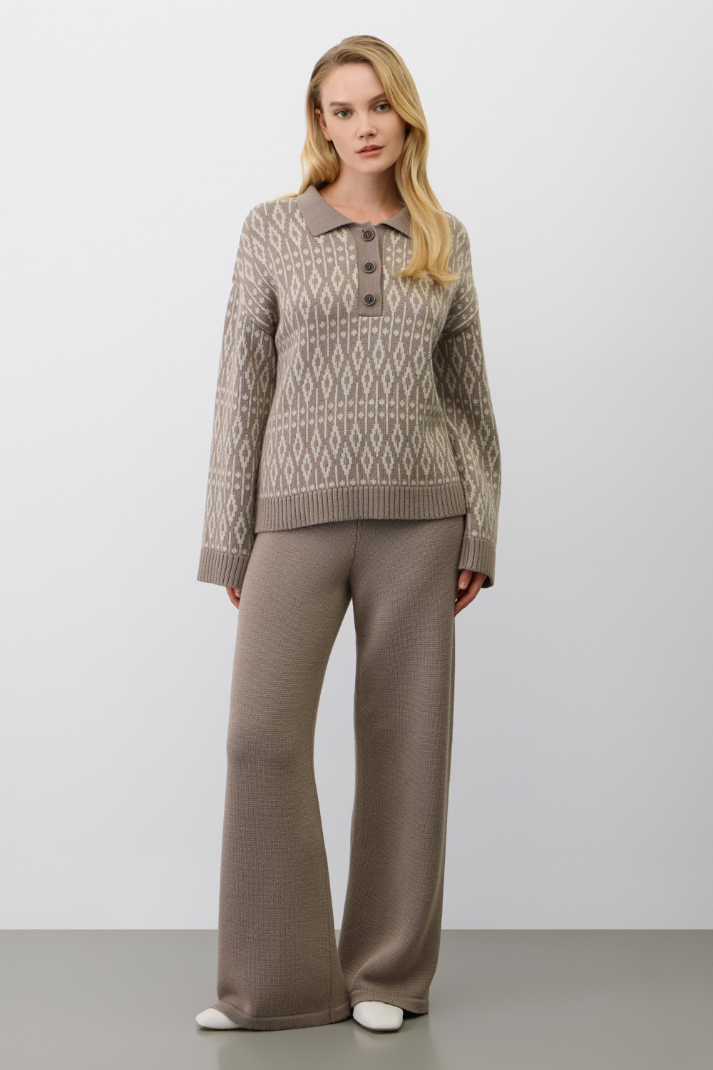 Брюки женские для мам, артикул: ЕВ 452/ш, цвет: коричневый