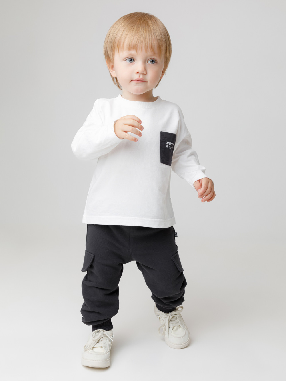 Брюки для мальчика, артикул: КР 400853, цвет: темно-серый